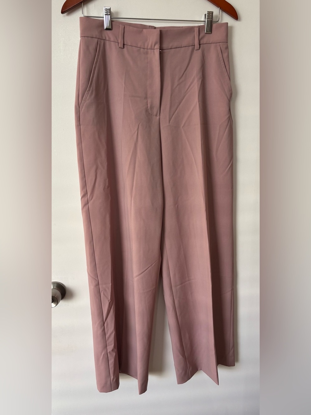 MaxMara Weekend Women Pink Virgin Wool Trousers Pants Size 6 Work Career